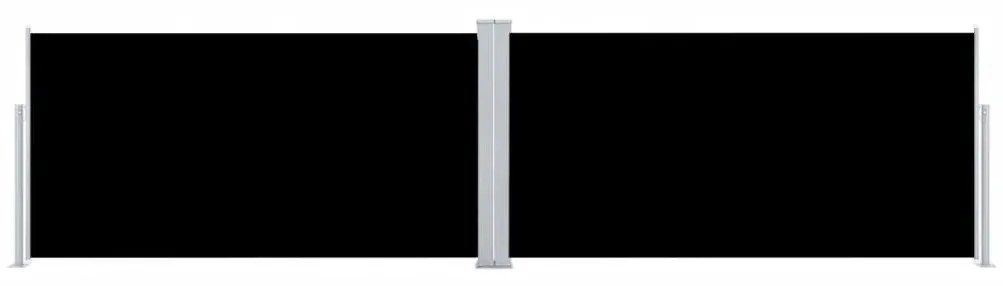 Toldo lateral retrátil 160x600 cm preto
