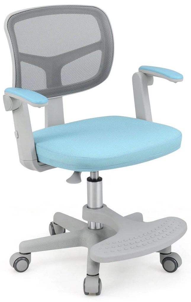 Cadeira de mesa infantil Cadeira de estudo infantil com apoio de braço e apoio para os pés com altura ajustável - cinza