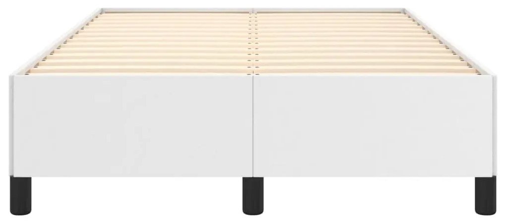 Estrutura de cama sem colchão 120x190cm couro do falso branco