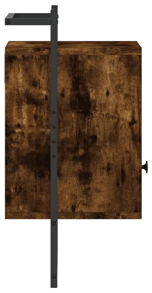 Mesas cabeceira 2 pcs 40x30x61cm deriv. madeira carvalho fumado