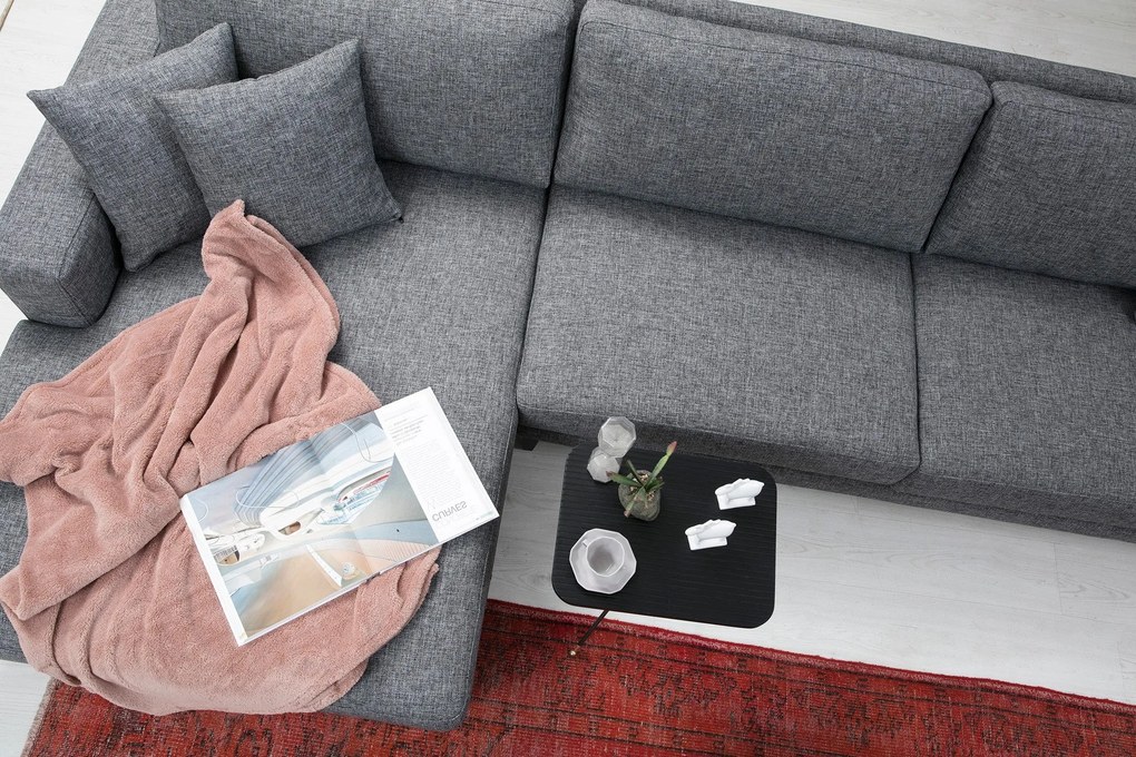 Sofá-Cama de Canto Nordic – Cinzento Escuro – 303 cm x 160 cm