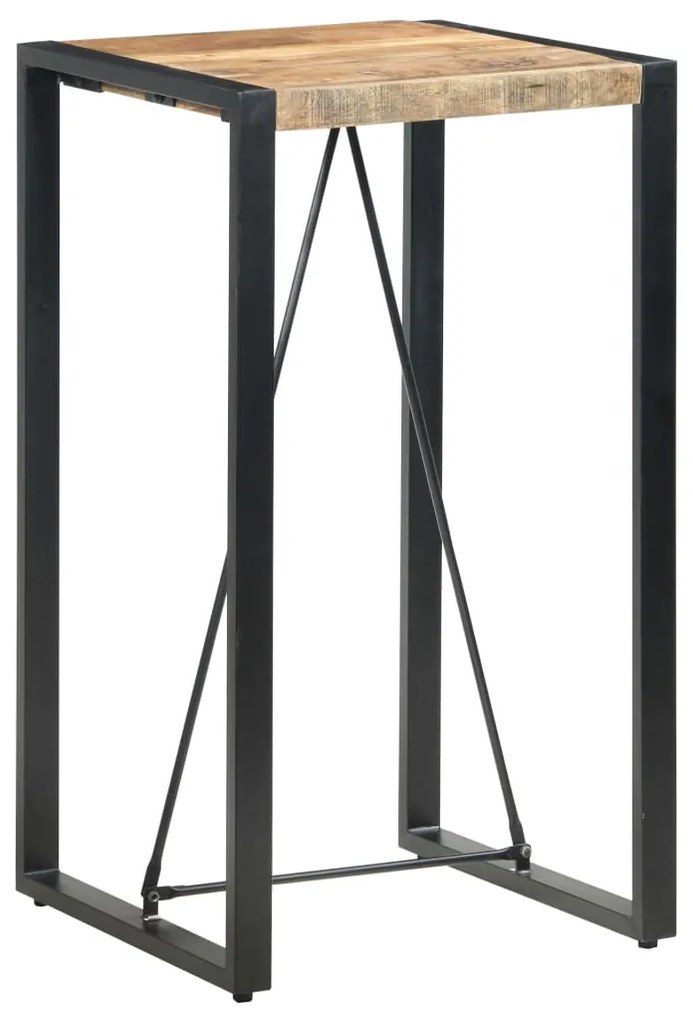 vidaXL Mesa de bar 60x60x110 cm madeira de mangueira maciça
