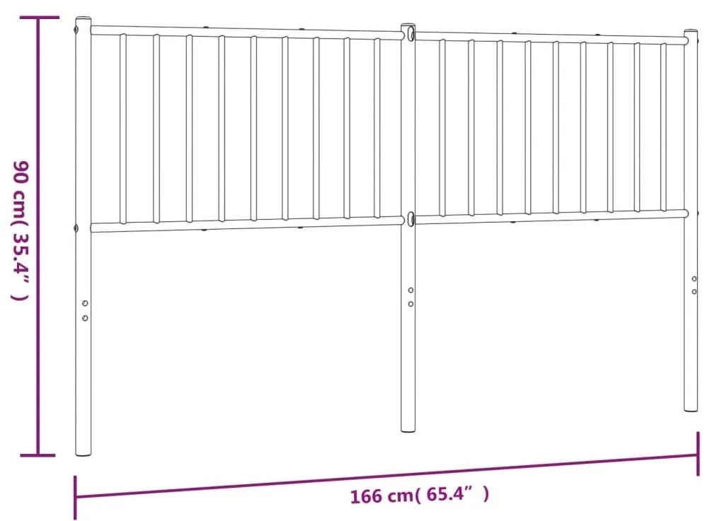 Cabeceira de cama 160 cm metal preto