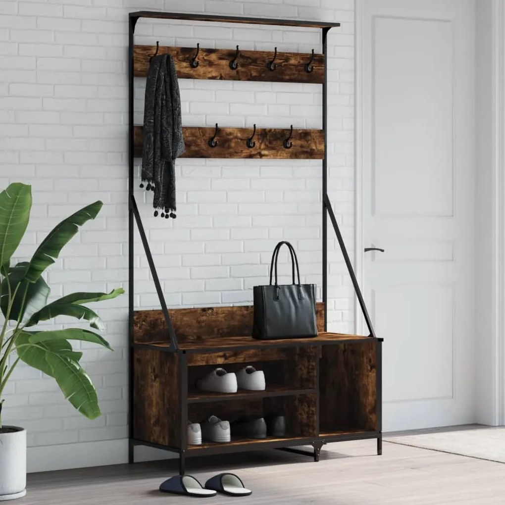 Conjunto de Entrada - Bengaleiro c/ arrumação de calçado 100x41x184cm