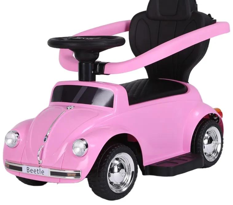Andarilho bebés Carro de passeio e de empurrar Volkswagen Beetle, 2 em 1 Rosa