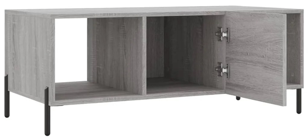 Mesa de centro 102x50x40cm derivados de madeira cinzento sonoma