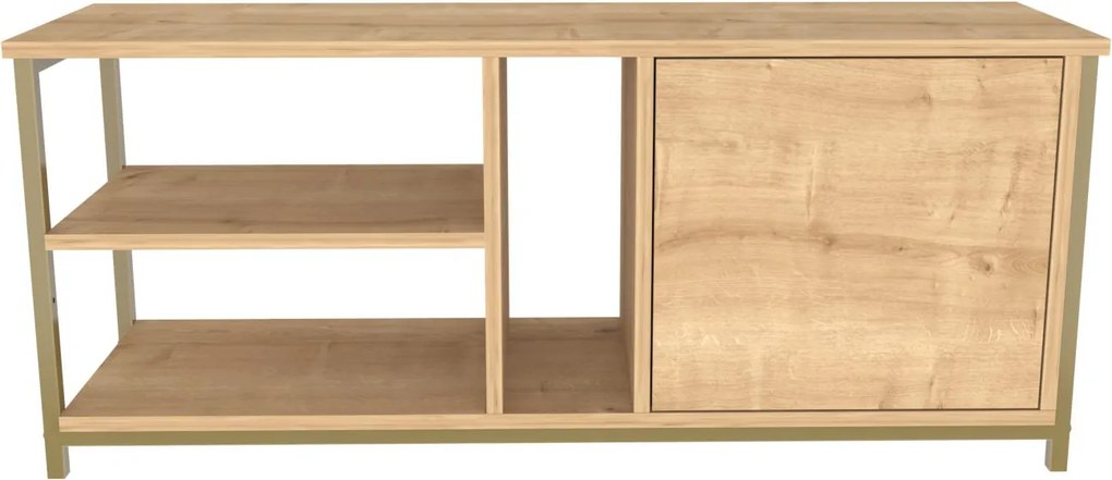 Móvel TV Neola – Ouro Carvalho – 120 cm x 35,3 cm x 50,8 cm