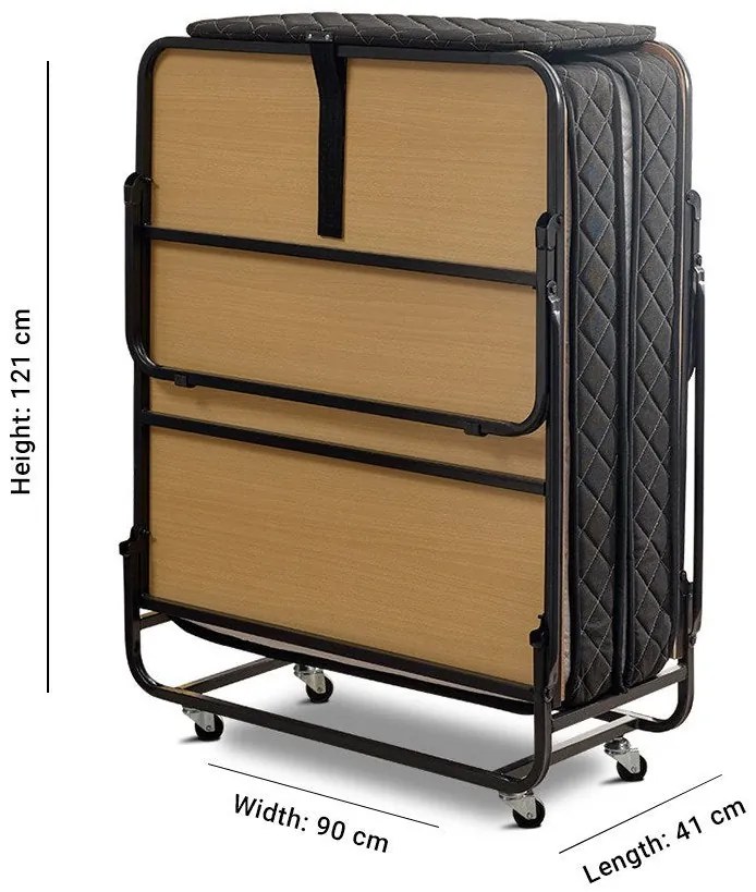Cama Dobrável Ortopédica XL Katlanır — 90x200 cm — Estrutura Metálica