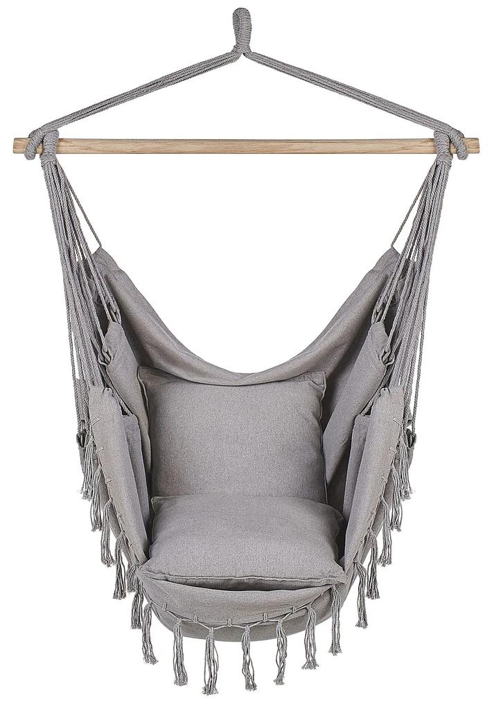 Cadeira suspensa em algodão cinzento claro BONEA Beliani