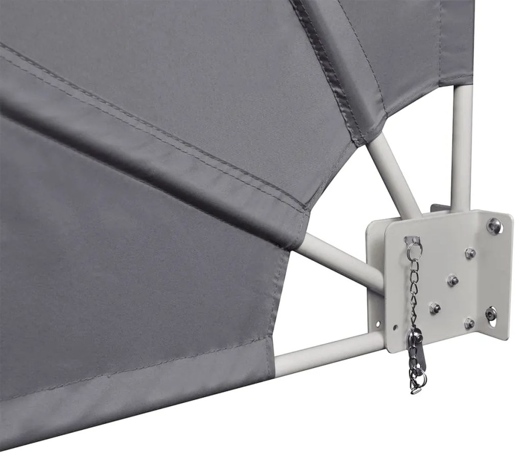 Toldo lateral dobrável para varanda 160x240 cm cinzento