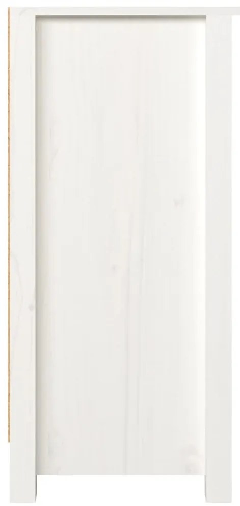 Aparador 100x35x74 cm madeira de pinho maciça branco