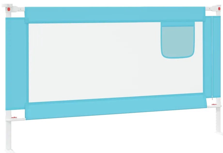 Barra de segurança p/ cama infantil tecido 140x25 cm azul