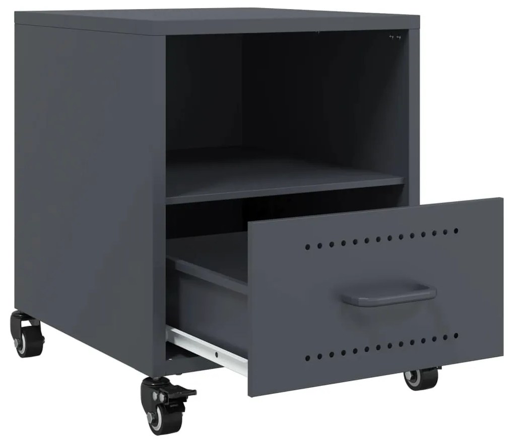 Mesa de cabeceira 36x39x43,5 cm aço antracite