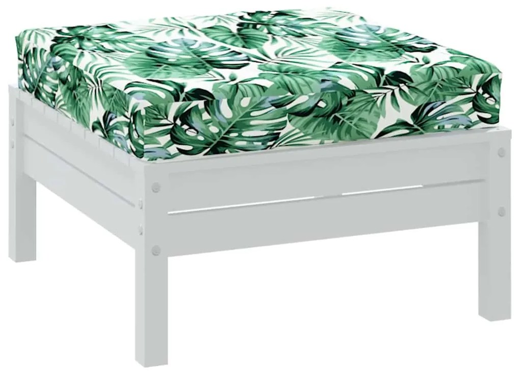 Almofadão p/ paletes 60x60x9,5 cm tecido oxford padrão folhas