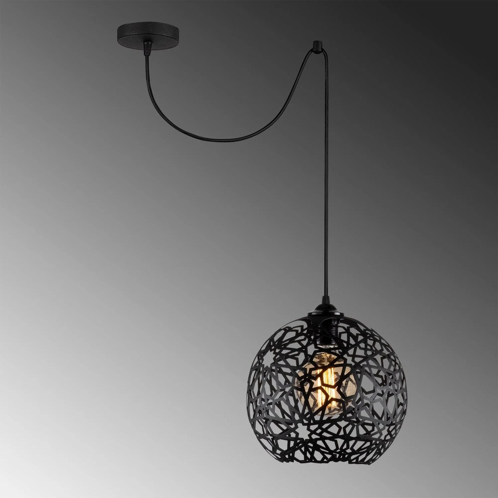 Candeeiro Fellini – Preto – 70 x 25 cm