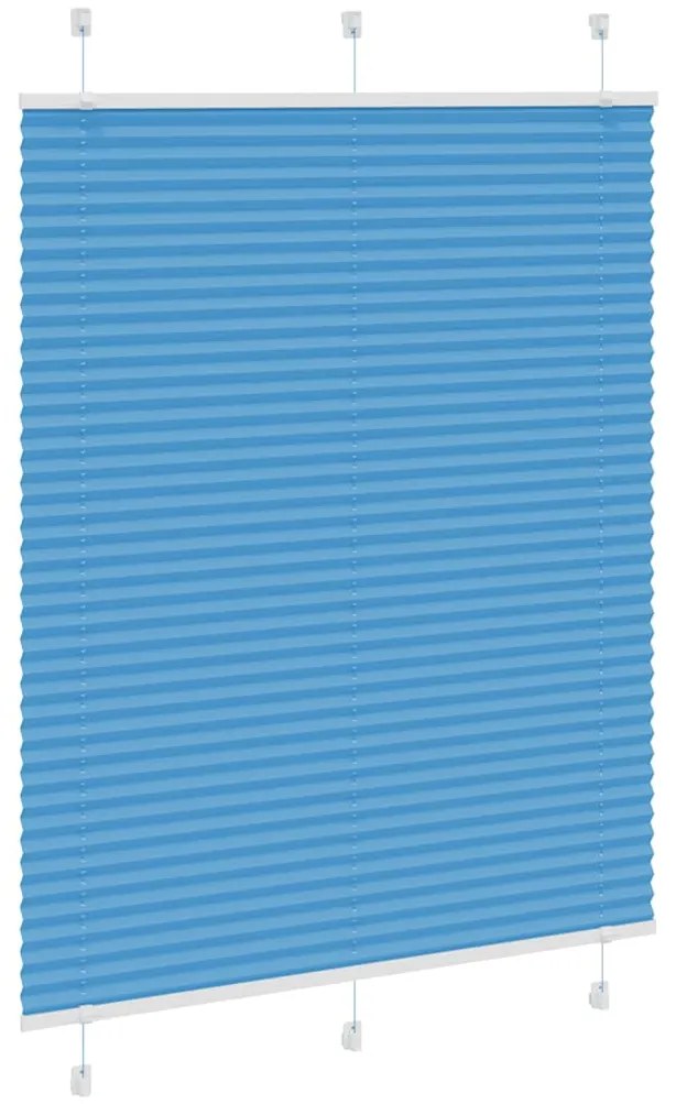 Azul Plissada Cega 110x100 cm Largura Tecido 109,4cm Poliéster