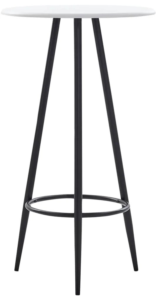 vidaXL Mesa de bar 60x107,5 cm MDF branco
