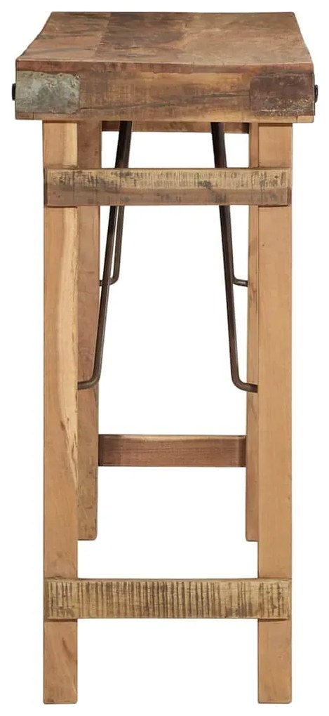 Mesa de Console vidaXL 110x35x76 cm Madeira recuperada