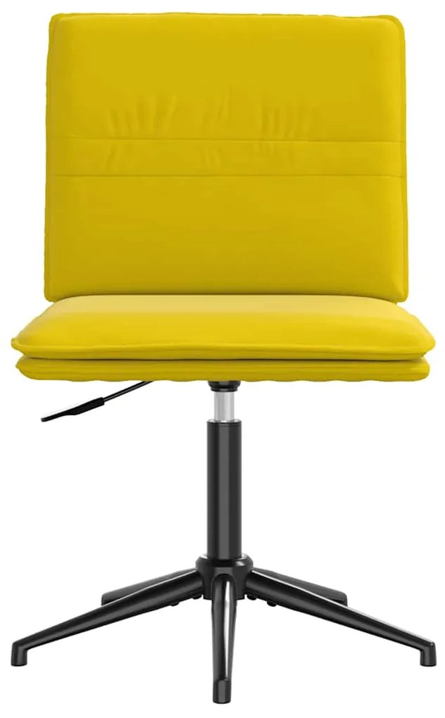 Cadeiras de jantar 2 pcs veludo amarelo