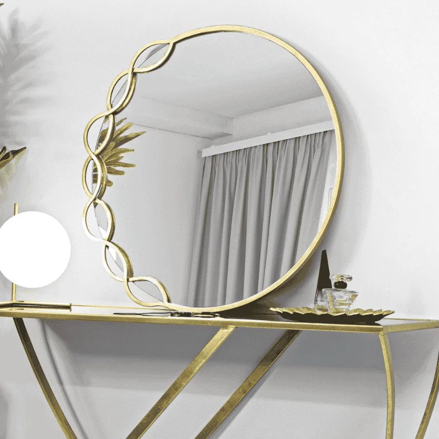 ESPELHO ELEONOR 73,5X2X72 CM DOURADO