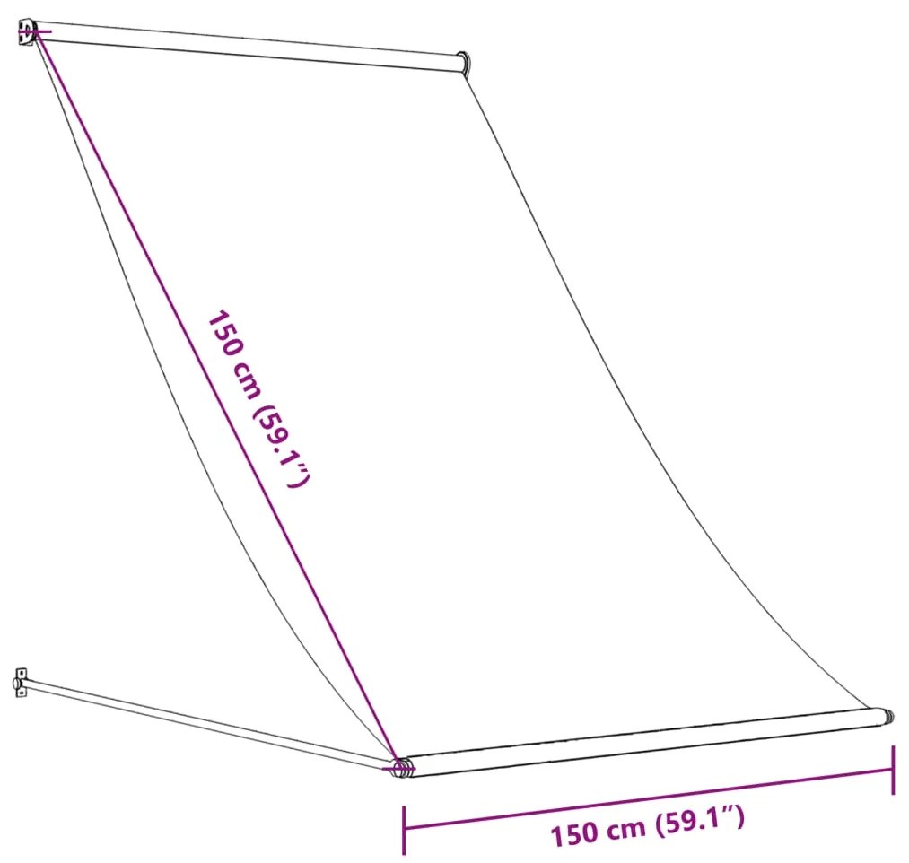 Toldo retrátil 150x150 cm tecido e aço antracite