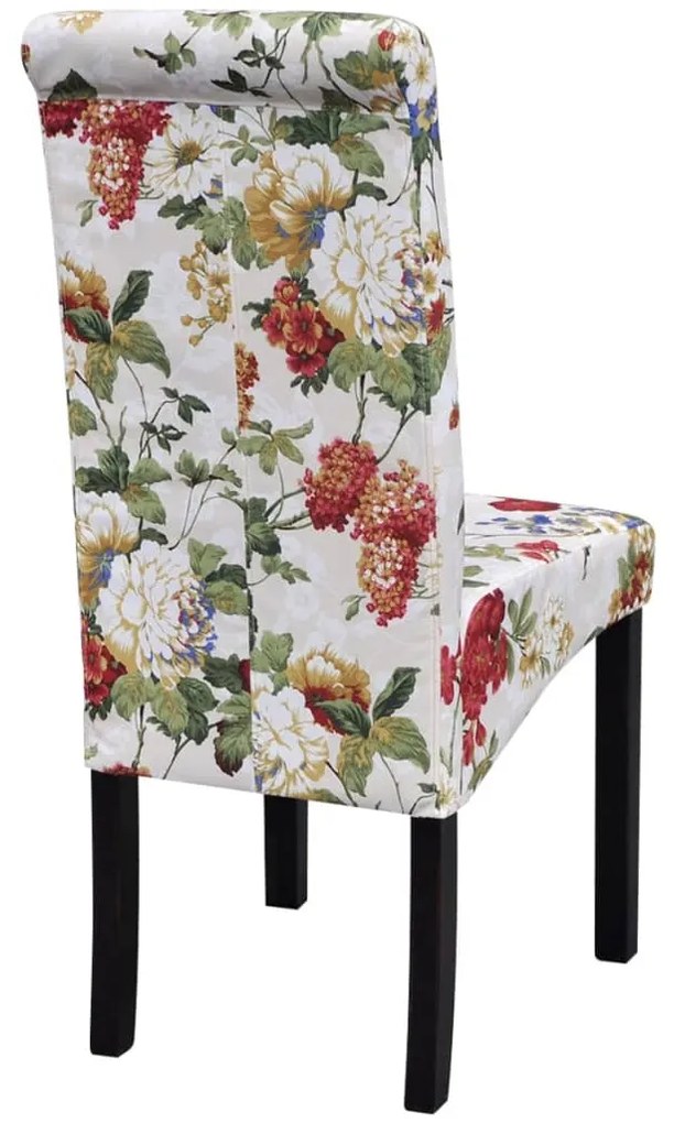 242399 vidaXL Dining Chairs 4 pcs Multicolour Fabric