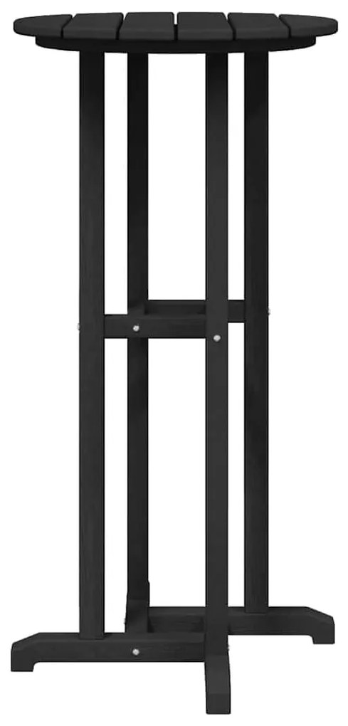 Conjunto de Bar de Jardim vidaXL 3 Peças Preto HDPE