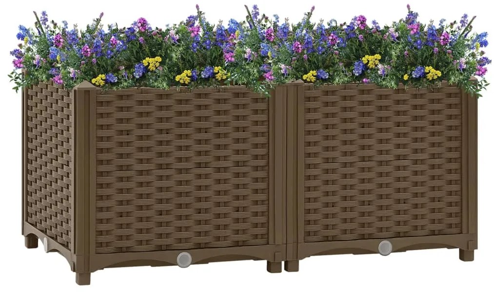 Canteiro elevado 80x40x38 cm polipropileno