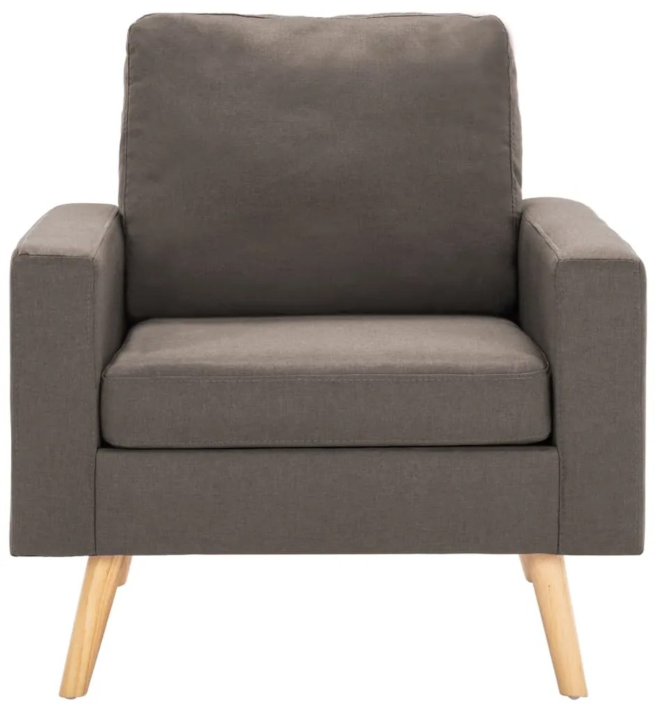 Poltrona em tecido cinzento-acastanhado