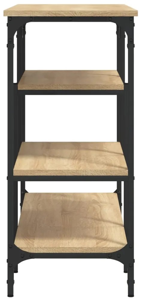 Mesa consola c/ prateleiras 100x35x75 cm carvalho sonoma