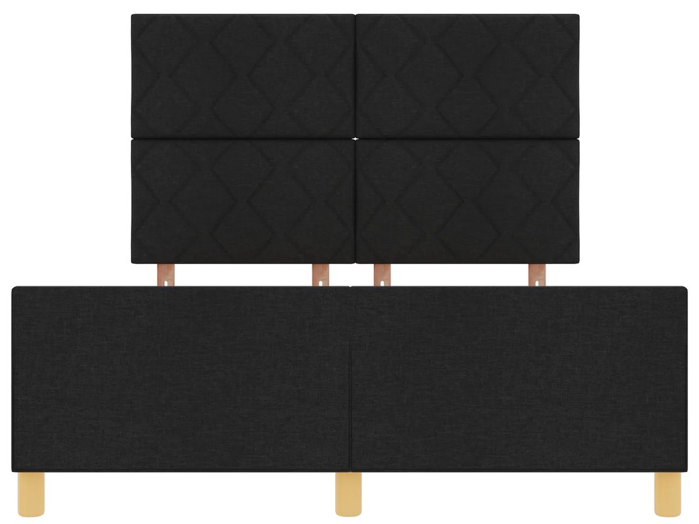 Cama vidaXL Preta 140x200 cm em Tecido