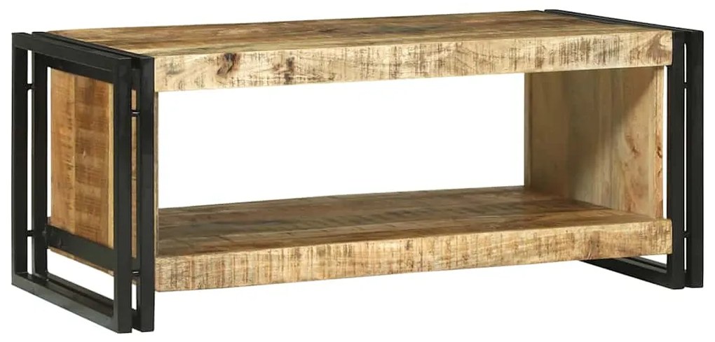 Mesa de Centro 90x50x38 cm Madeira Sólida Rústica
