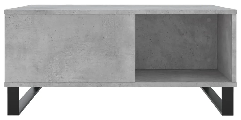Mesa de centro 80x80x36,5 cm derivados madeira cinzento cimento