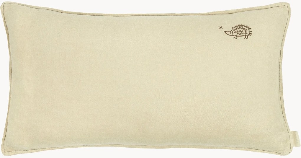 Almofada de linho bordada para crianças L1N0