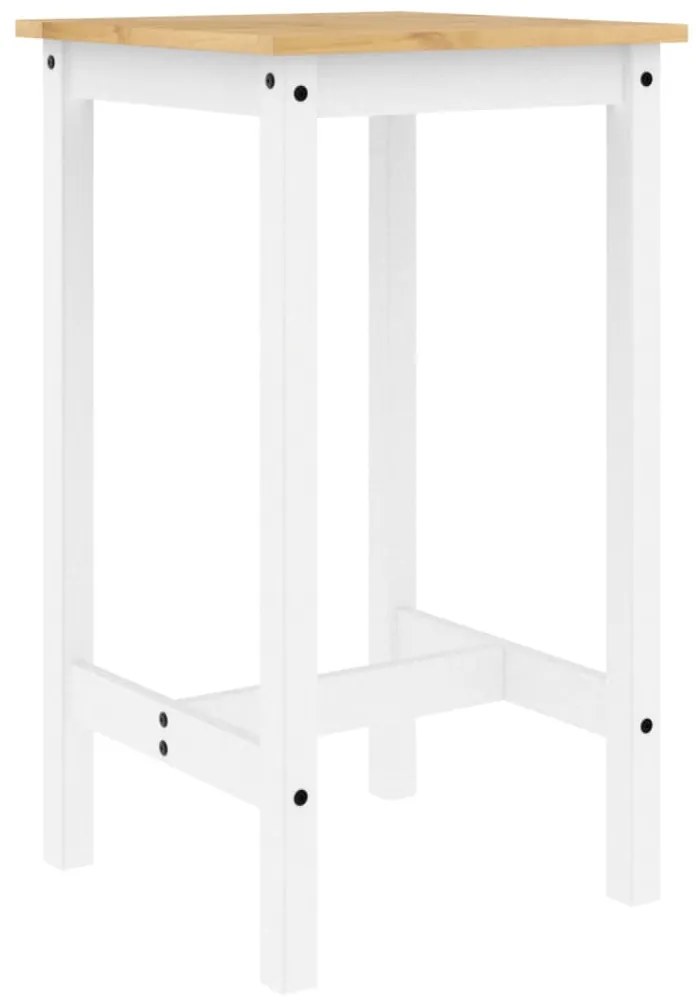 3 pcs conjunto de bar pinho maciço branco