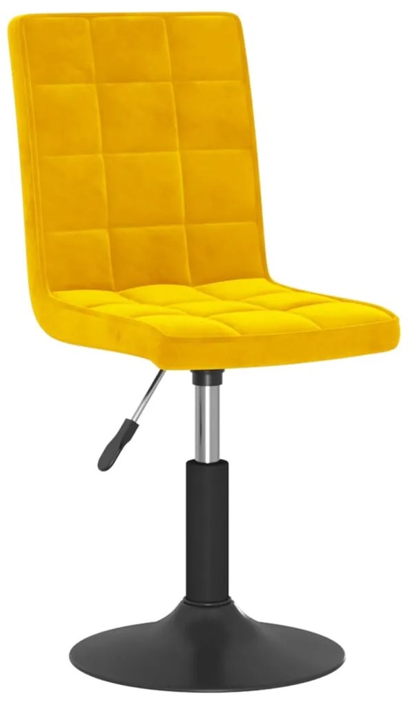 Cadeiras de jantar giratórias 2 pcs veludo amarelo mostarda