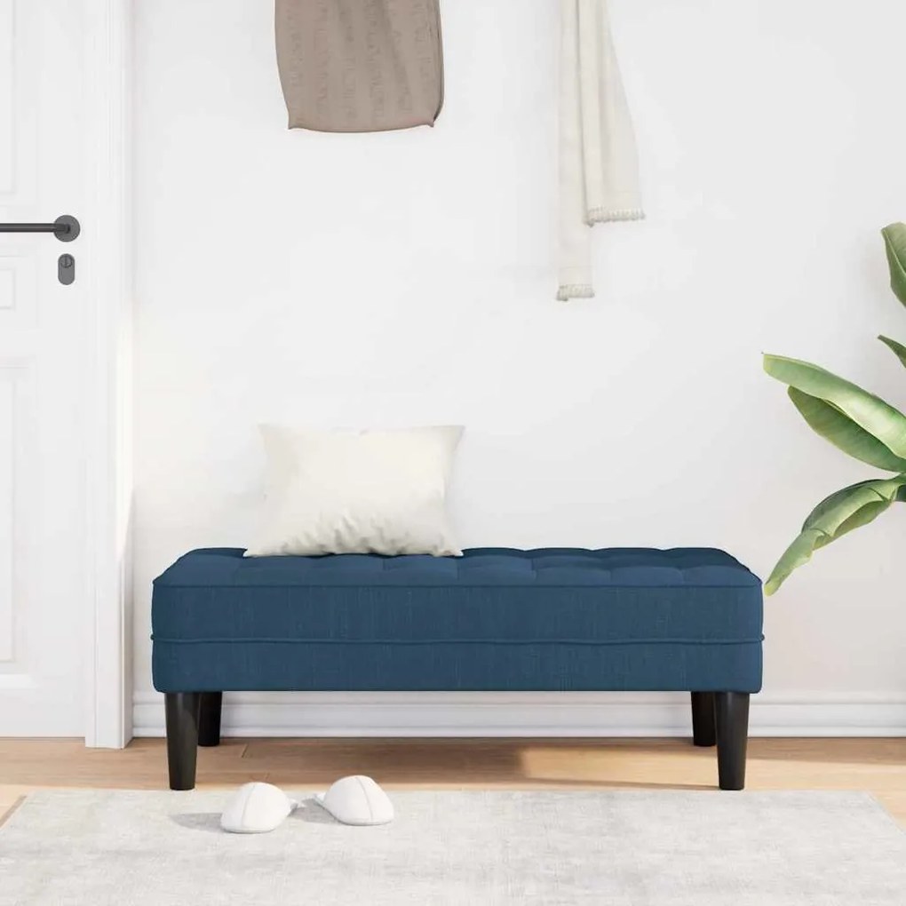Banco vidaXL Azul 113x57x39 cm Tecido