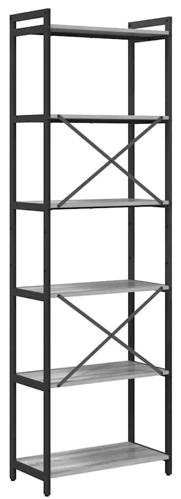 Estante Sonoma cinzento 60 x 30 x 188 cm Madeira e aço