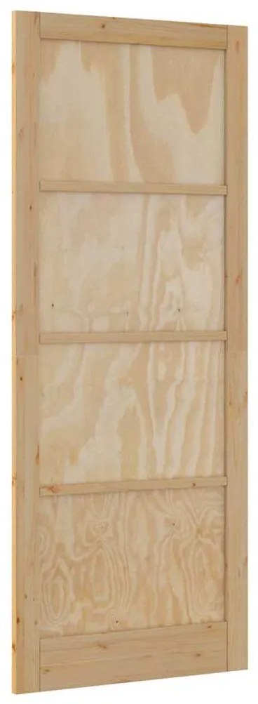 Porta Interior "ORKDAL" 83x232x4 cm de Madeira Sólida de Pinho