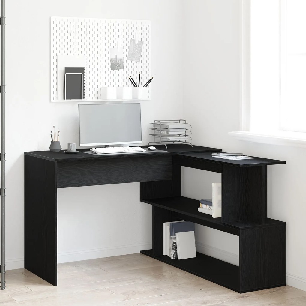 Mesa vidaXL Preta Carvalho 200x50x76 cm Madeira engenheirada