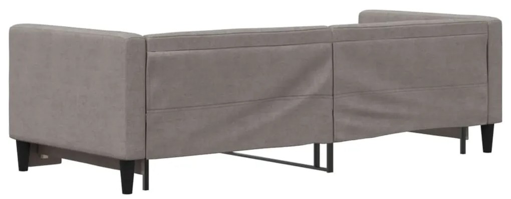 Sofá-cama com gavetão 80x200 cm tecido cinzento-acastanhado