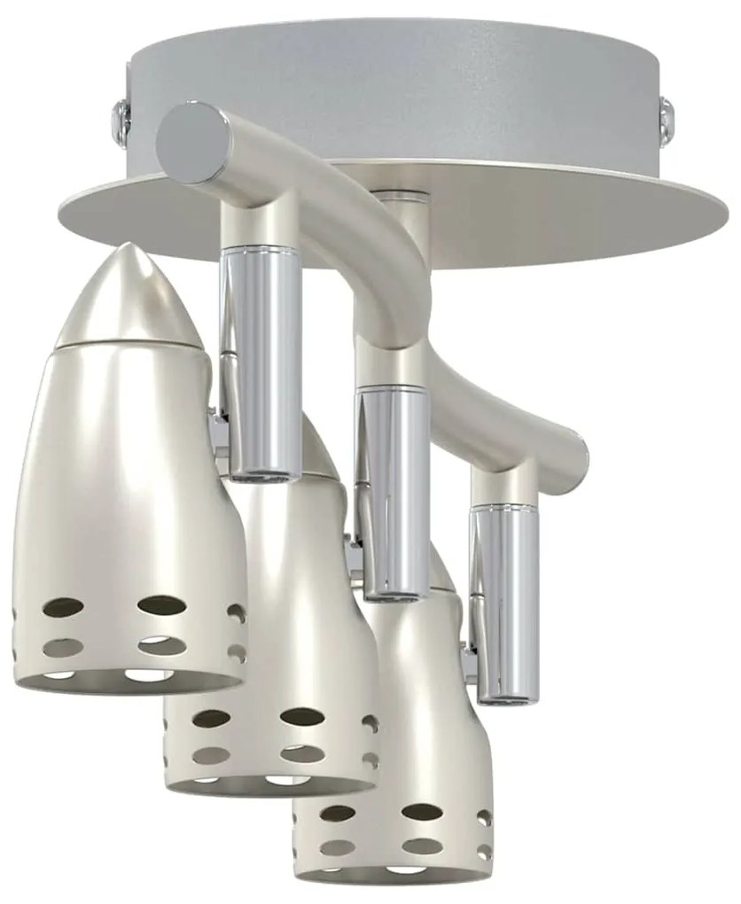 Spotlight de Teto 3 Vias Ajustável Níquel Mate GU10