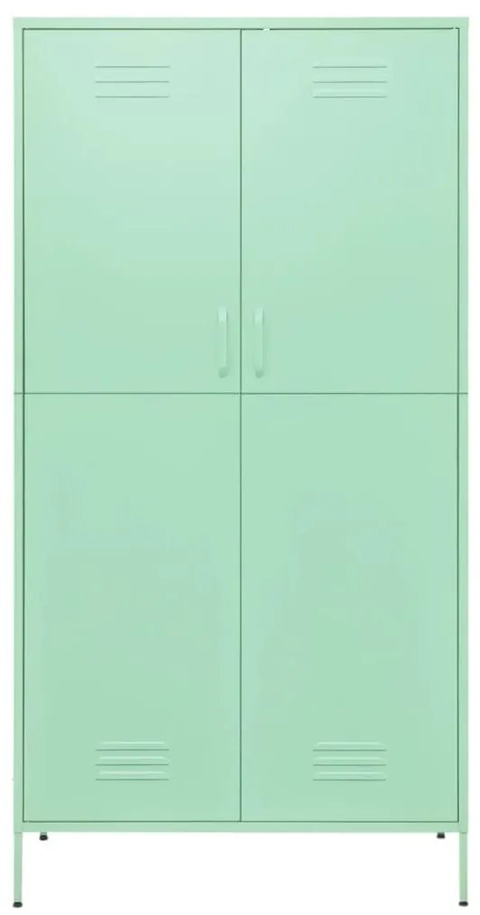 Roupeiro 90x50x180 cm aço verde-hortelã