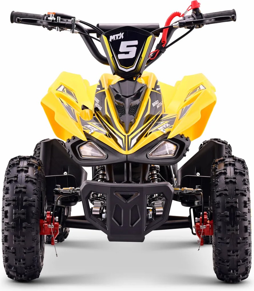 Mini Moto 4 Infantil para crianças 5 a 9 anos 50CC Beneo Motors MTX, velocidade até 40 Km/h com limitador Amarela