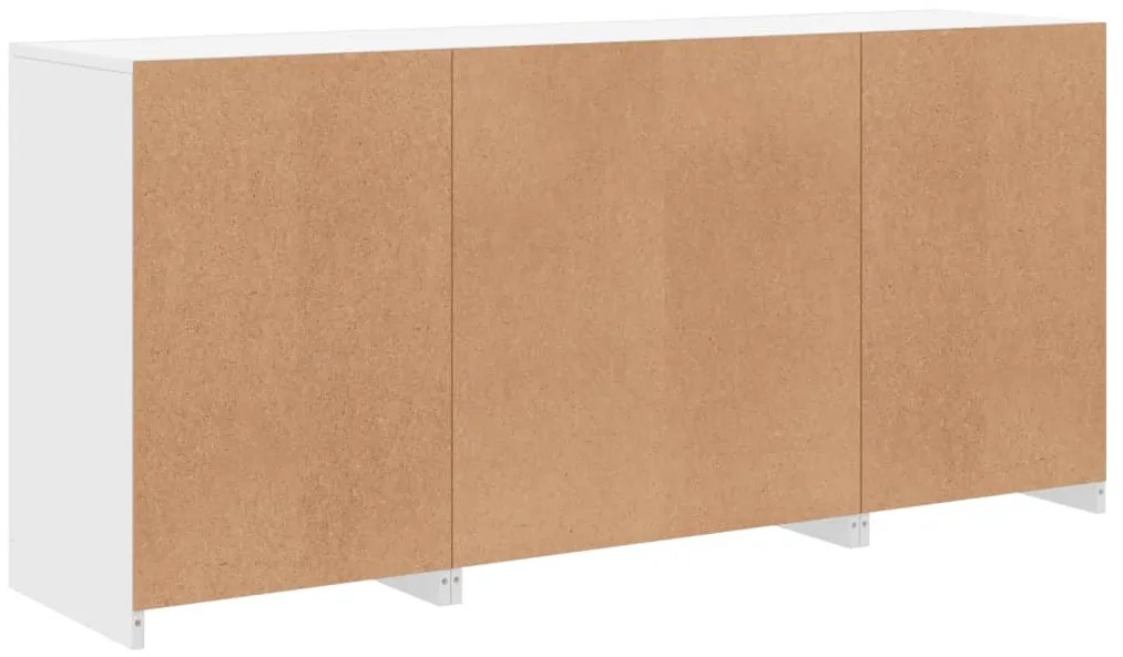 Aparador com luzes LED 142,5x37x67 cm branco