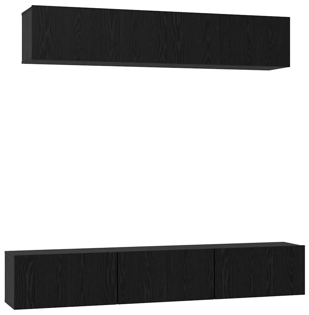 Conjunto de móvel de TV com prateleira com armazenamento com porta 5 p