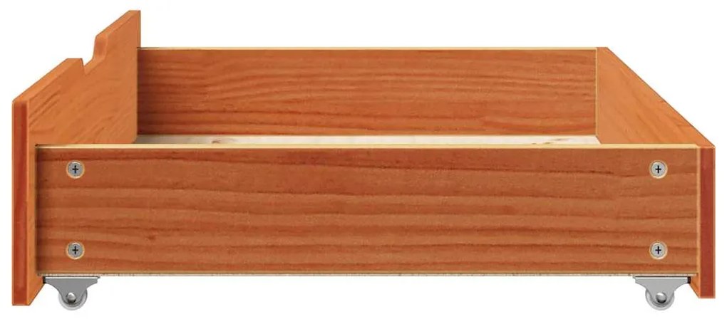 Gavetas para cama 2 pcs 85x55x17 cm pinho maciço castanho-mel