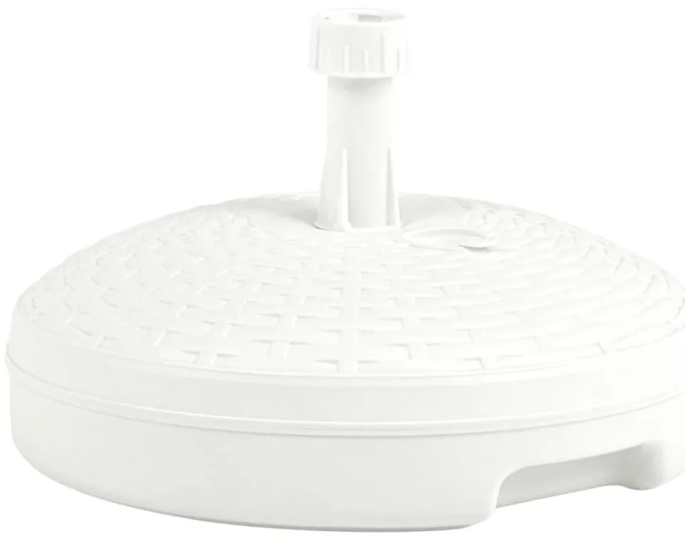 Base de guarda-sol c/ areia/água 20 L plástico vime branco