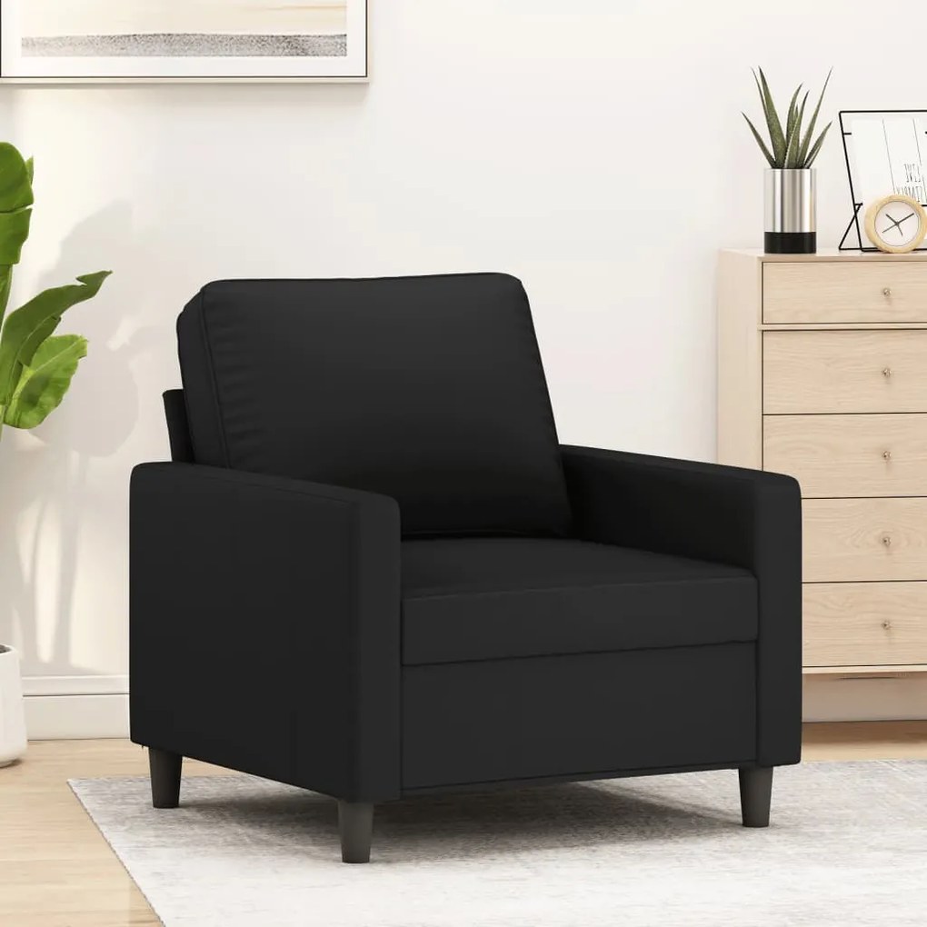 Poltrona 60 cm veludo preto