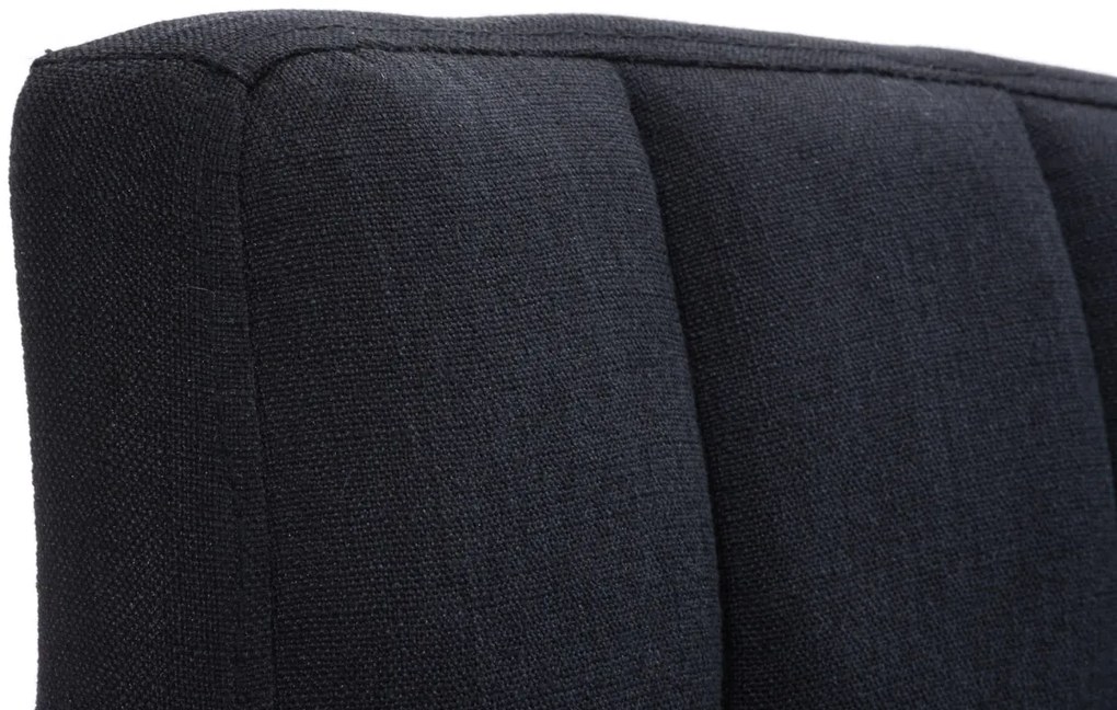Banco de bar Peru em tecido 46 x 94-114 x 47 cm Preto